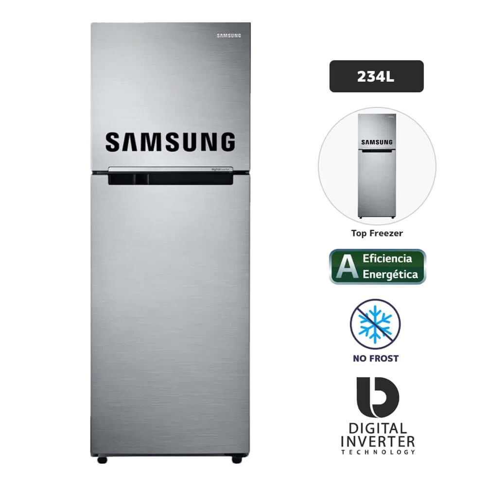 Refrigeradora Samsung 234L Top Freezer Rt22FARSDS8Pe INOX Refrigeradora Samsung 234L Top Freezer Rt22FARSDS8Pe INOX