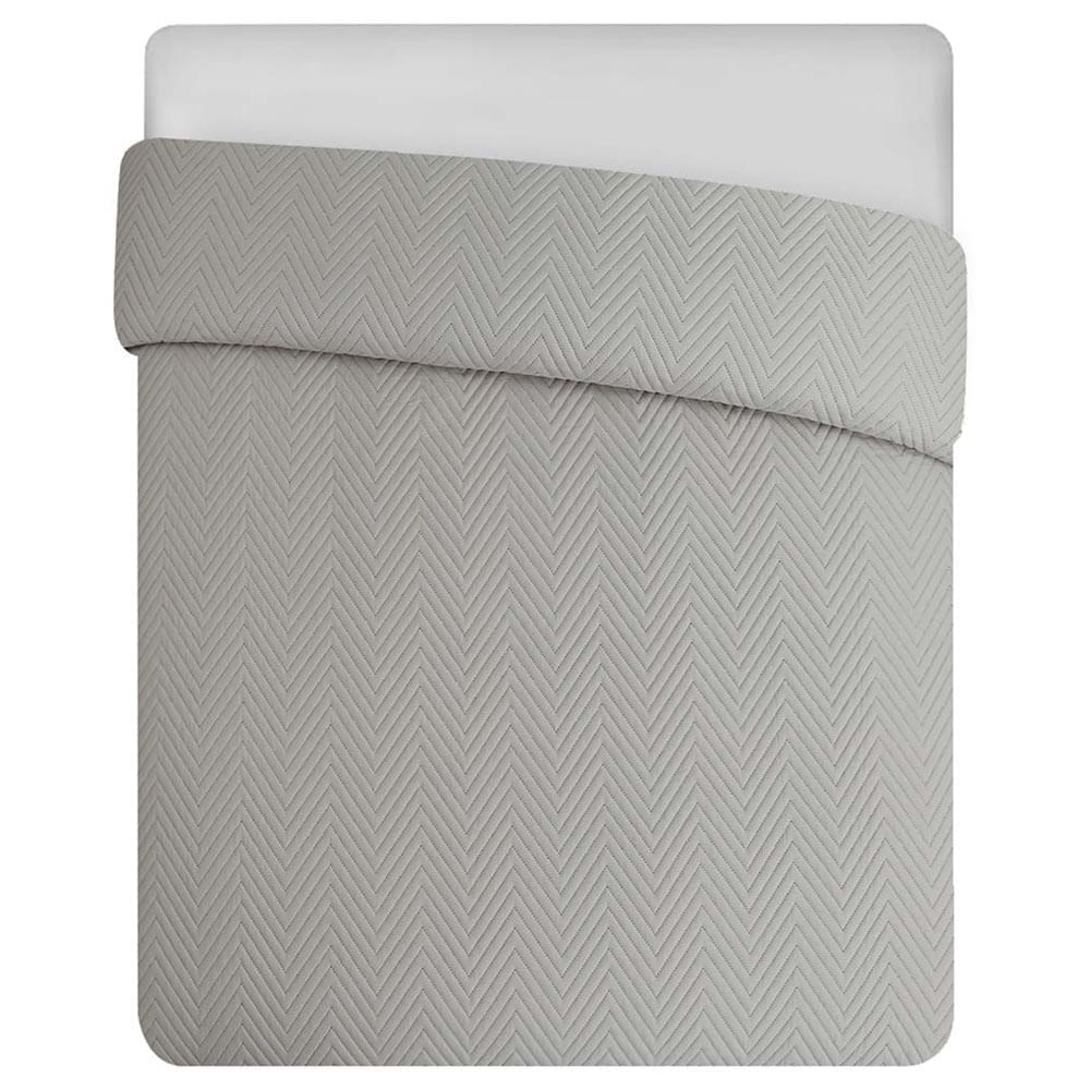 Cubrecama VIVA HOME Gris Flower 1.5P