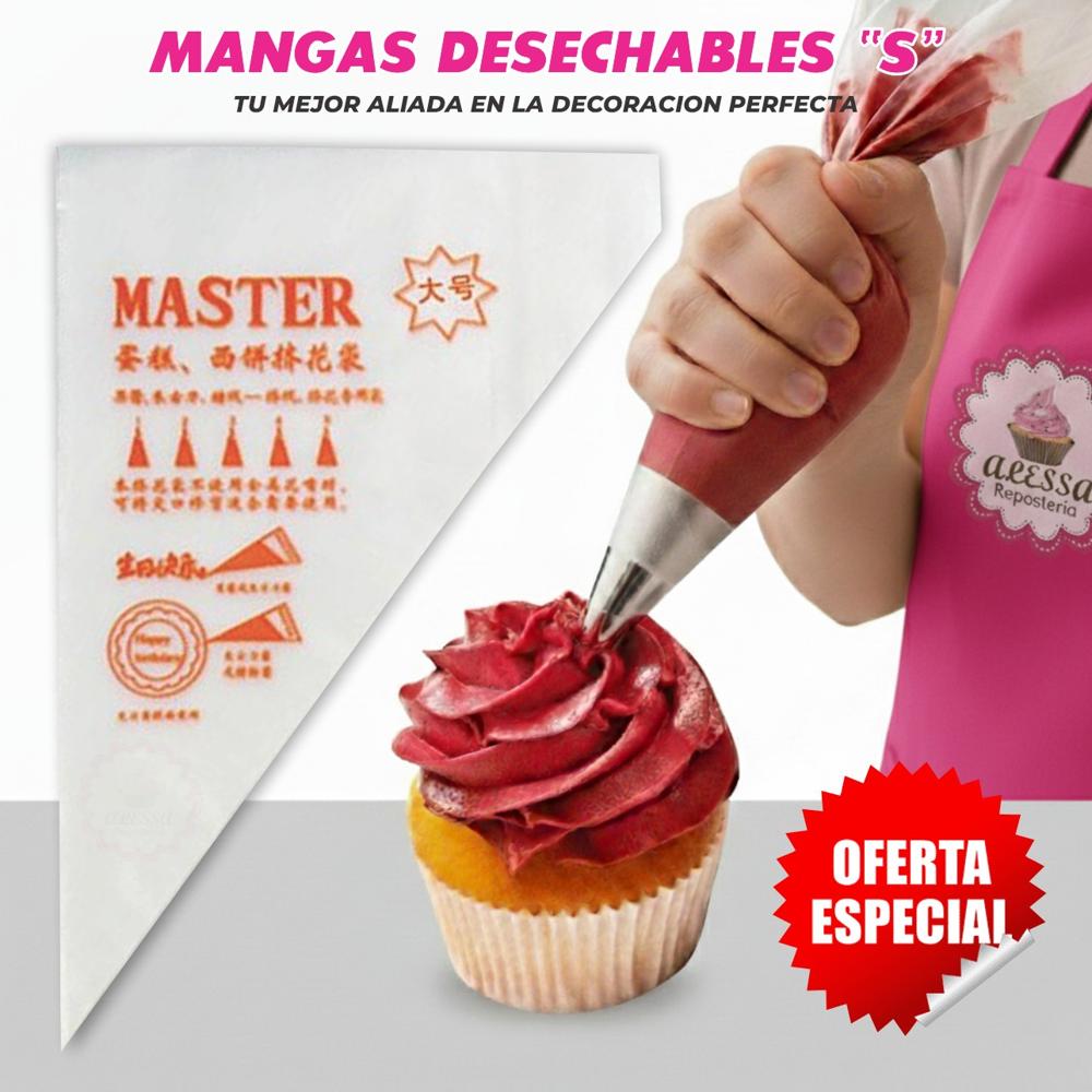 200 Mangas Desechables Pasteleras para Reposteria tamaño S