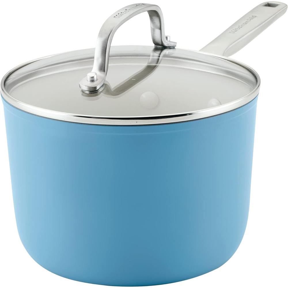 KitchenAid olla anodizada dura 3 qt / 2.8 l, cerámica | Terciopelo azul