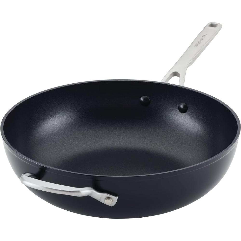 KitchenAid sartén wok anodizado duro 12.25 in / 31 cm, inducción | Negro mate