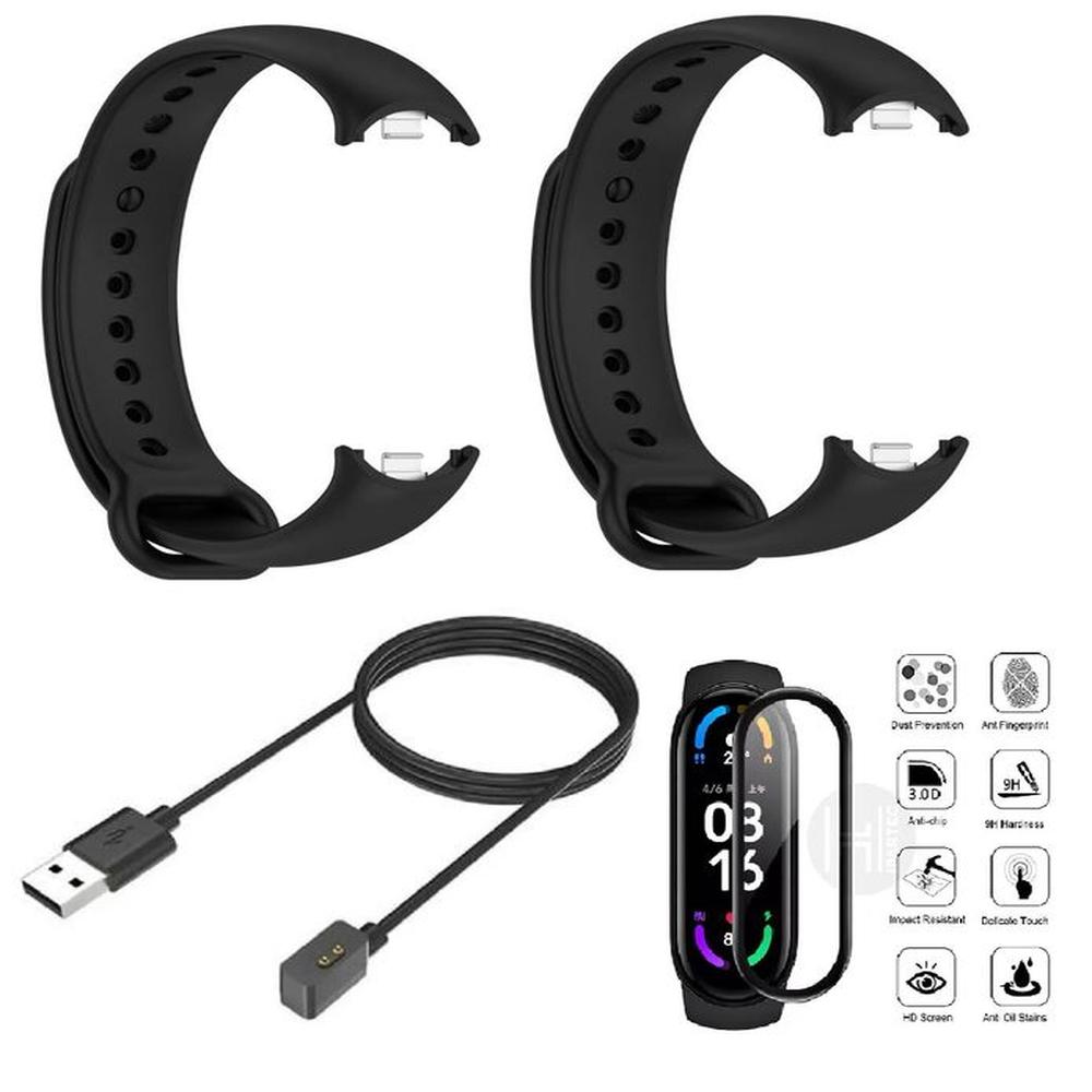 Cargador y mica y 2 correas para Xiaomi Mi Band 8 y 9