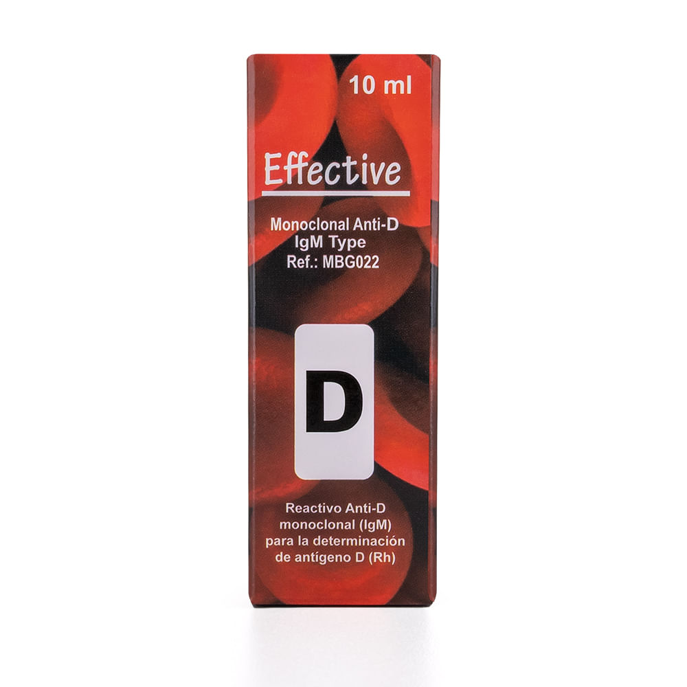 Reactivo Monoclonal Anti D Igm Effective De 10 Ml