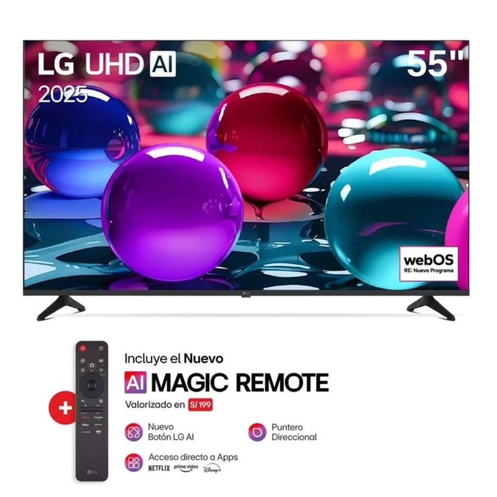 TELEVISOR LG 55 55UA7300PSB UHD 4K THINQ AI CONTROL MAGIC 2025 TELEVISOR LG 55 55UA7300PSB UHD 4K THINQ AI CONTROL MAGIC 2025