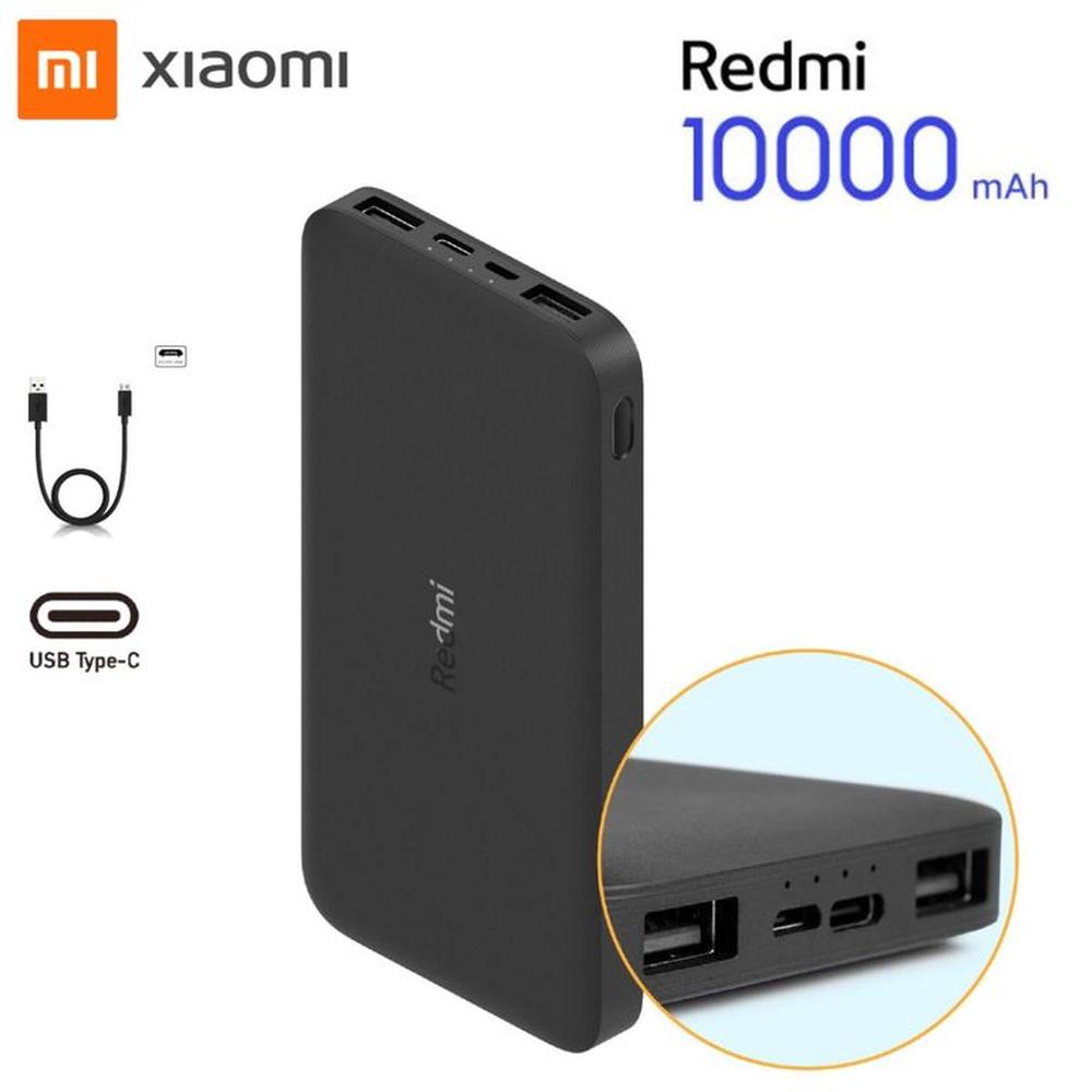 Cargador Portátil Xiaomi Redmi Power Bank 10000mah - Negro