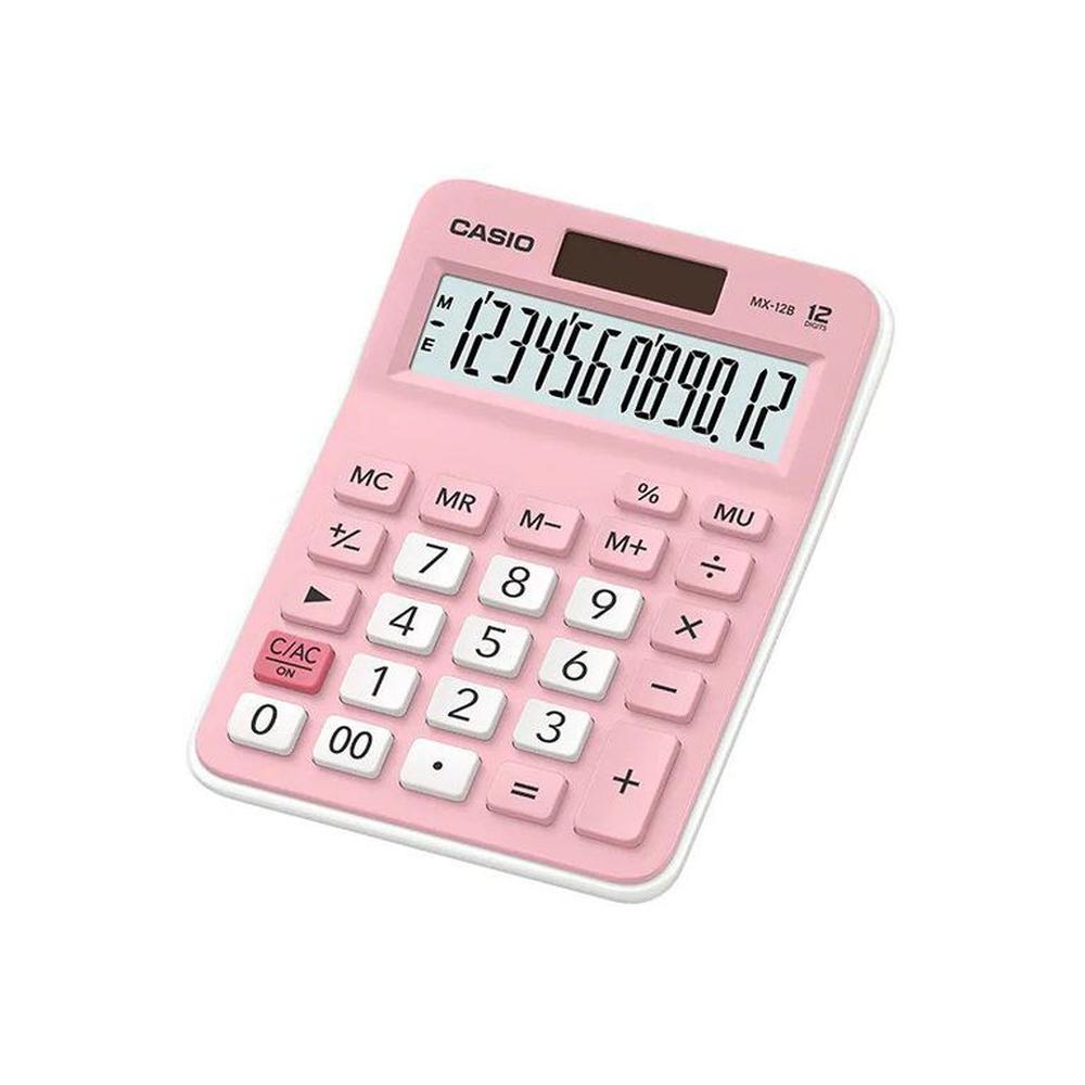 Calculadora electrónica de 12 dígitos casio mx-12b - rosado