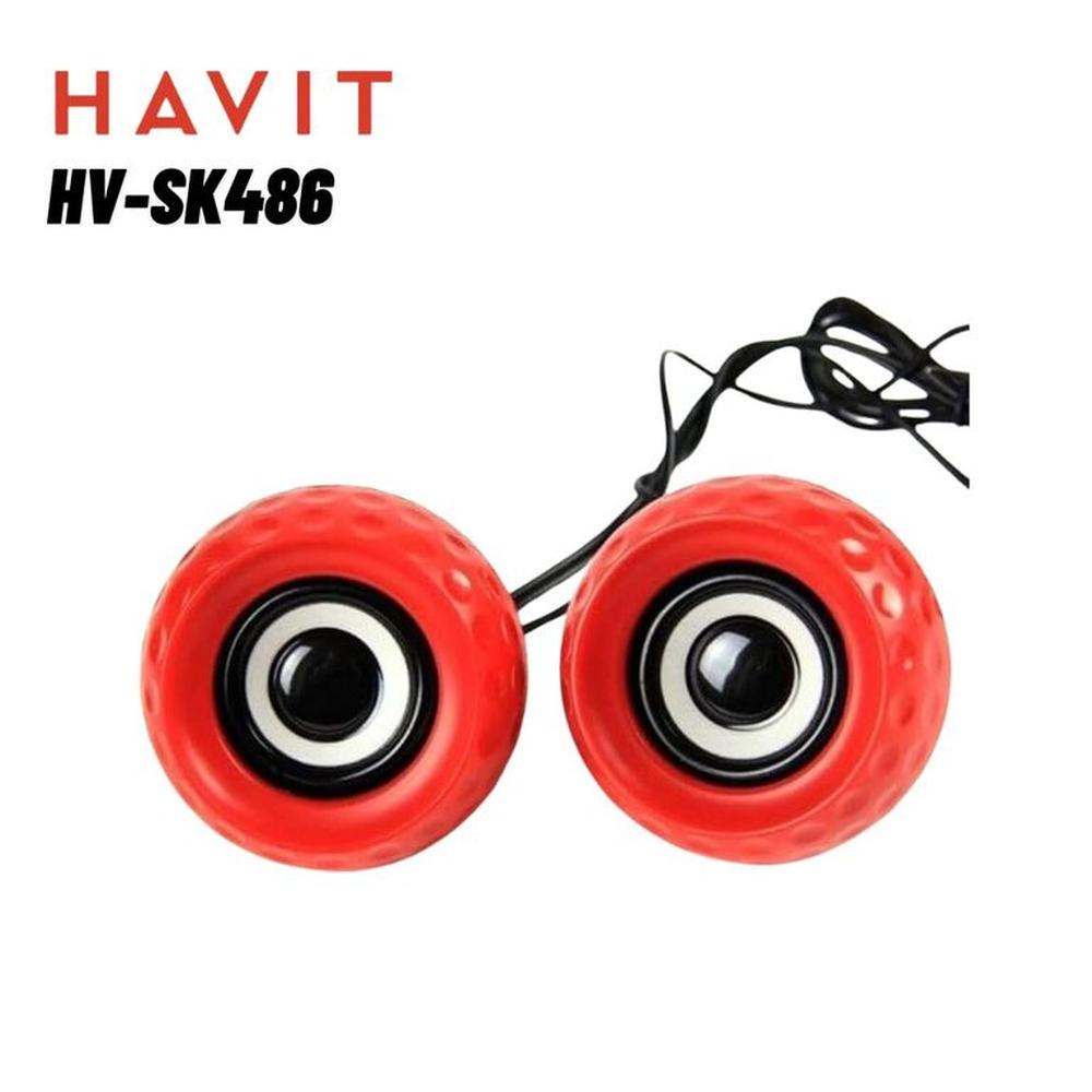 Parlante Alámbrico HAVIT HV-SK486 USB 6W Portátil Excelente Bajo - RD