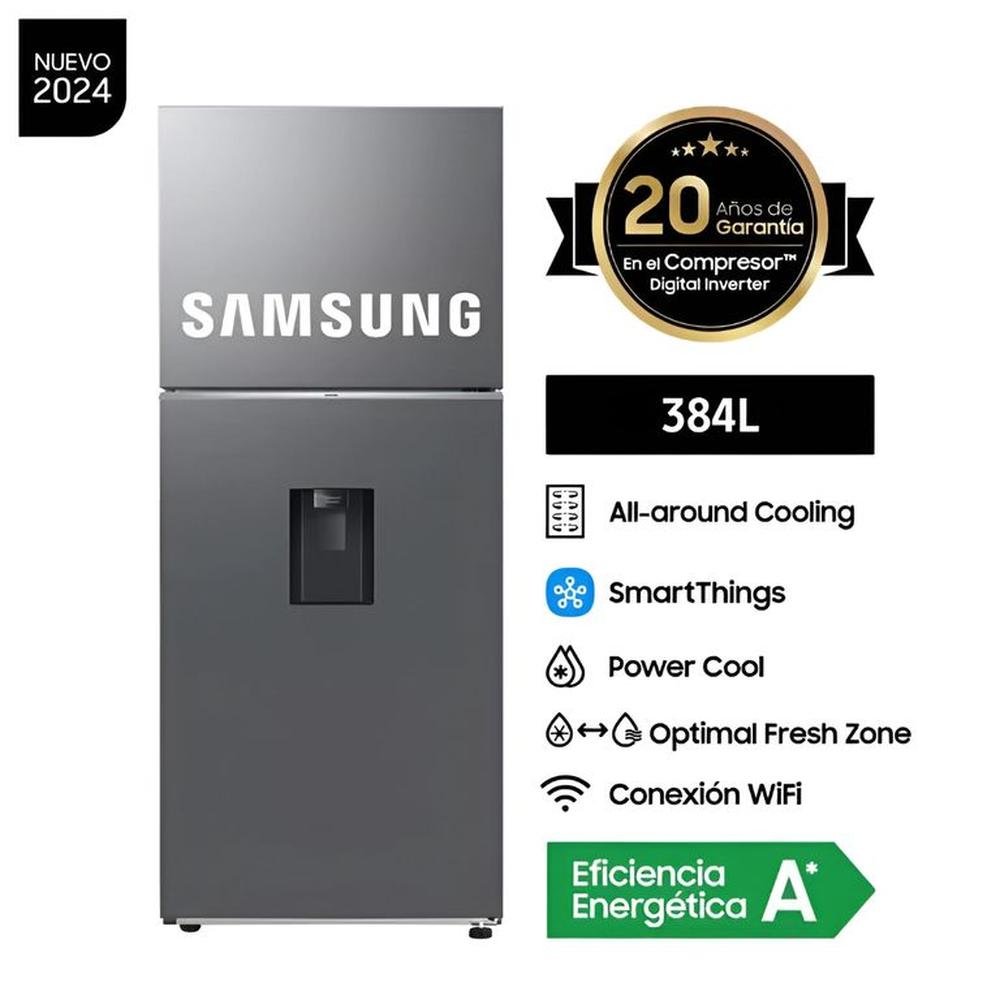 Refrigeradora Samsung Top Mount Freezer 384L Con Dispensador RT38DG6730S9
