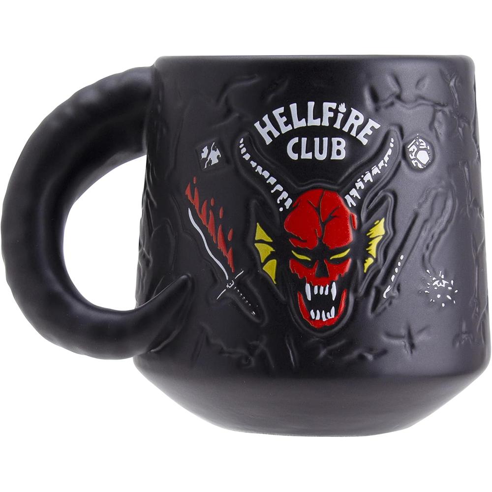 Paladone Stranger Things Hellfire Club, taza relieve 400 ml oficial