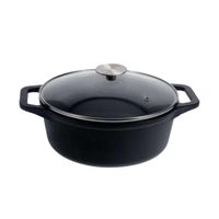 Horno Holandés Esmaltado 3.8L Con Tapa De Vidrio