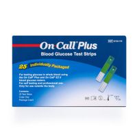 Tiras Reactivas Para Glucosa On Call Plus Caja 25 Sobres