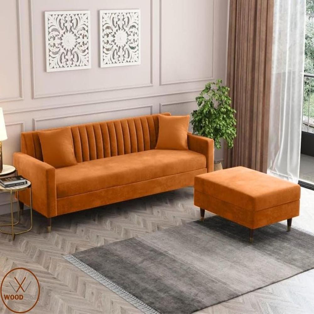 Sofá seccional Mumbai Coral más obsequio