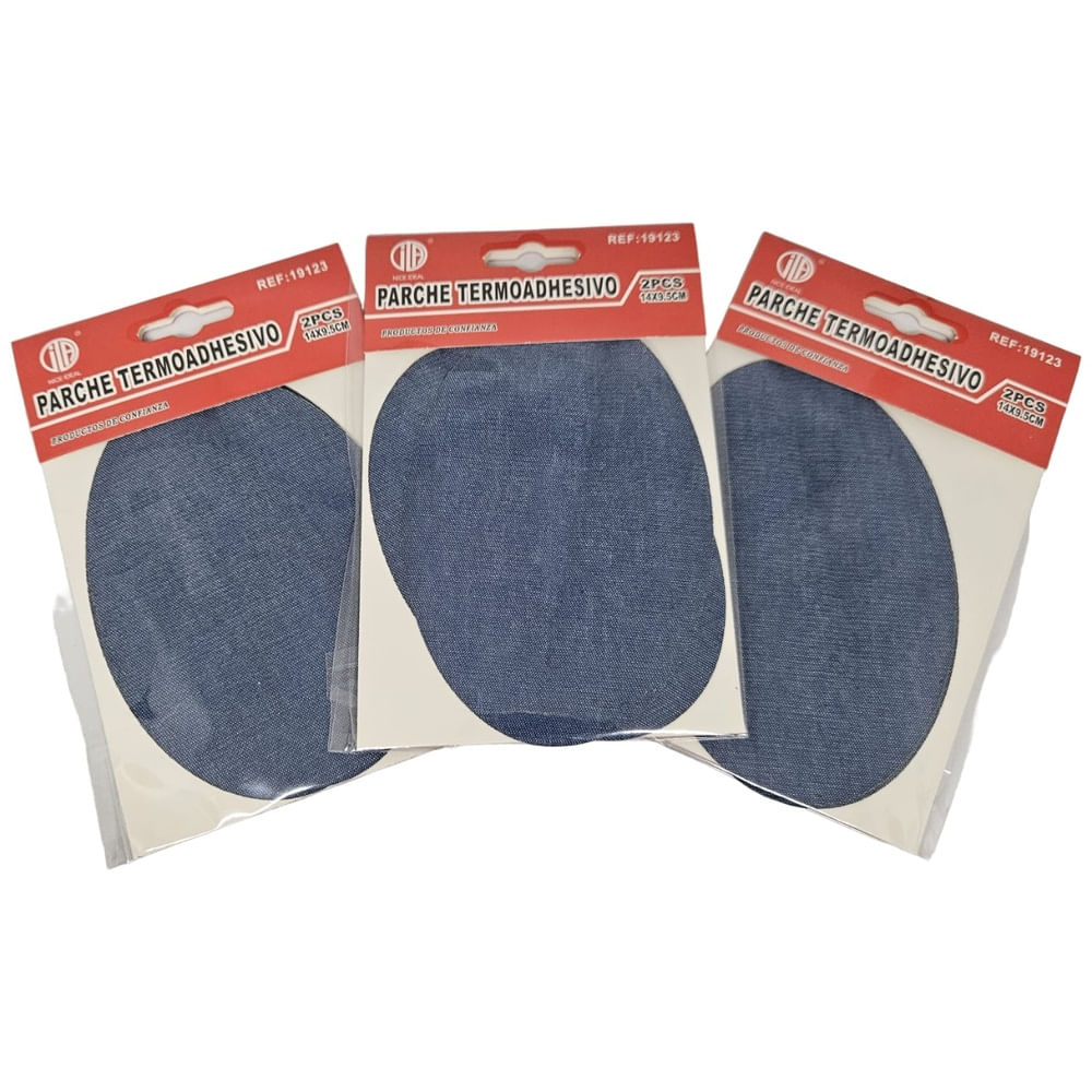 Parche Para Codera y Rodillera Termoadhesivas Denim Lavado X 3 Parche Para Codera y Rodillera Termoadhesivas Denim Lavado X 3