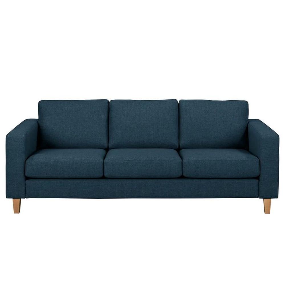 Sofá luxury tres cuerpos azul marino más cojín