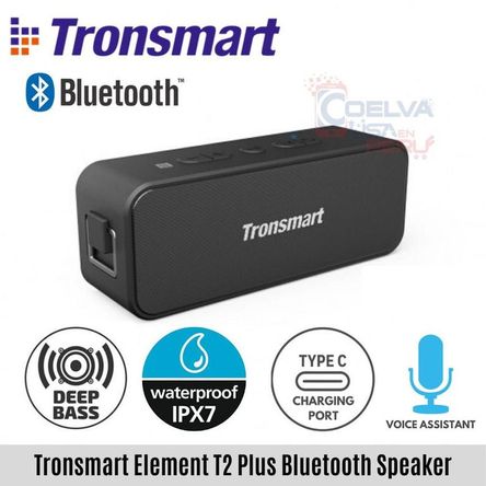Tronsmart parlante bluetooth t2 plus 20w acuático extra bass 24 horas
