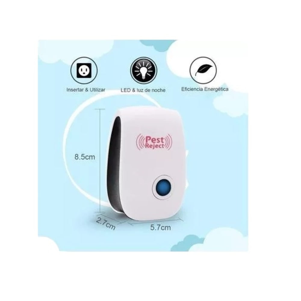 Repelente Ultrasónico Hogar Insecto Rata Araña Cucarachas x 2 und
