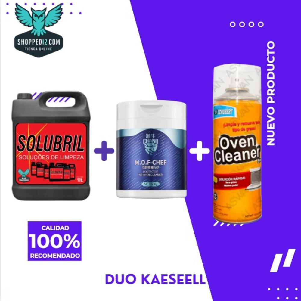 TRIO DE LIMPIEZA - OVEN CLEANER - SOLUBRIL - CHANO TRIO DE LIMPIEZA - OVEN CLEANER - SOLUBRIL - CHANO