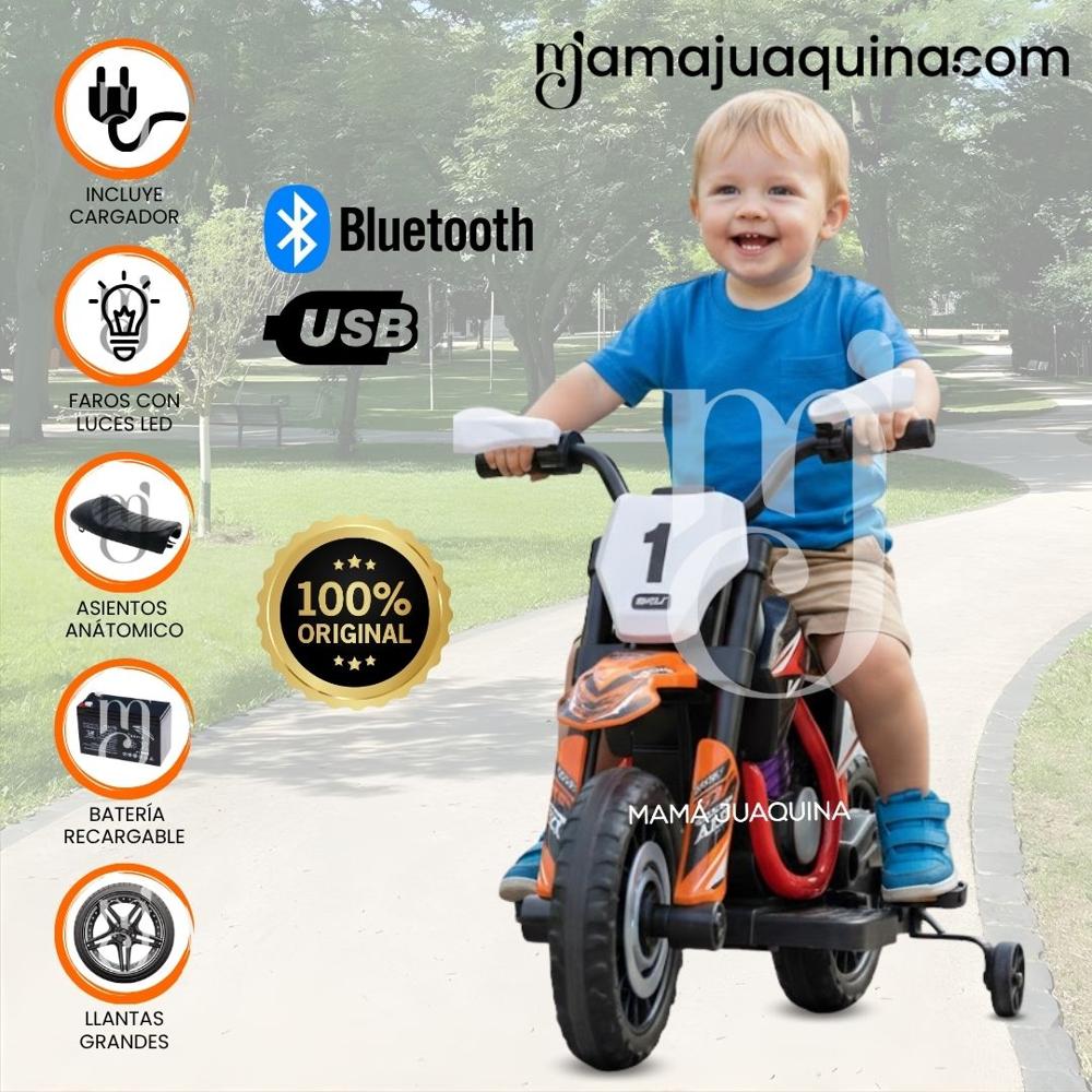 Moto a Batería Musical SUNIX ONE Con Bluetooth Orange