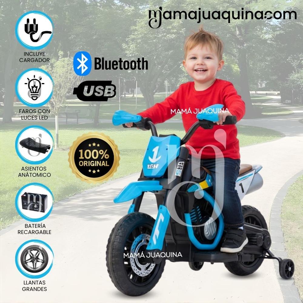 Moto a Batería Musical SUNIX ONE Con Bluetooth Blue