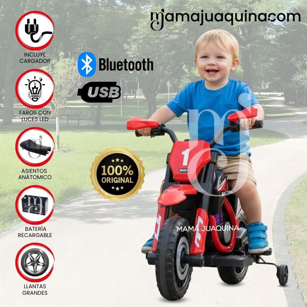 Moto a Batería Musical SUNIX ONE Con Bluetooth Red