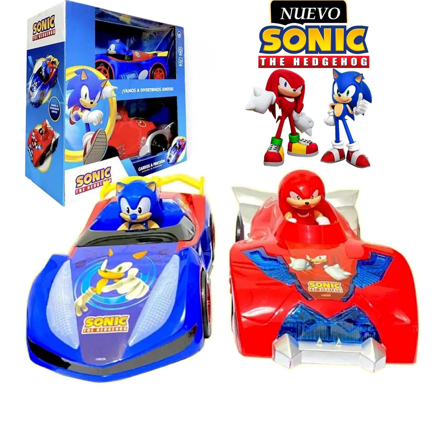 Juguete Set de Carros a Fricción SONIC con Luces y Musical SNI-2036