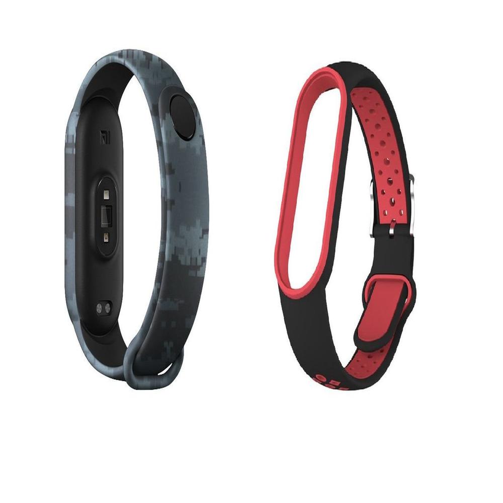 Correa Silicona Xiaomi Mi Band 3 y 4 camufladas y con billa