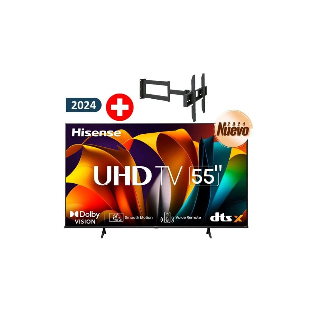 Televisor Hisense Led 55 Uhd 4K Smart Tv 55A6N+ RACK GIRATORIO