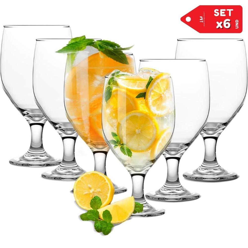 Set x6 Copas de Vidrio Copas de Vino Cocteles