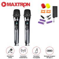Micrófono Dual Maxtron Leader Mx 7218RX con Accesorios