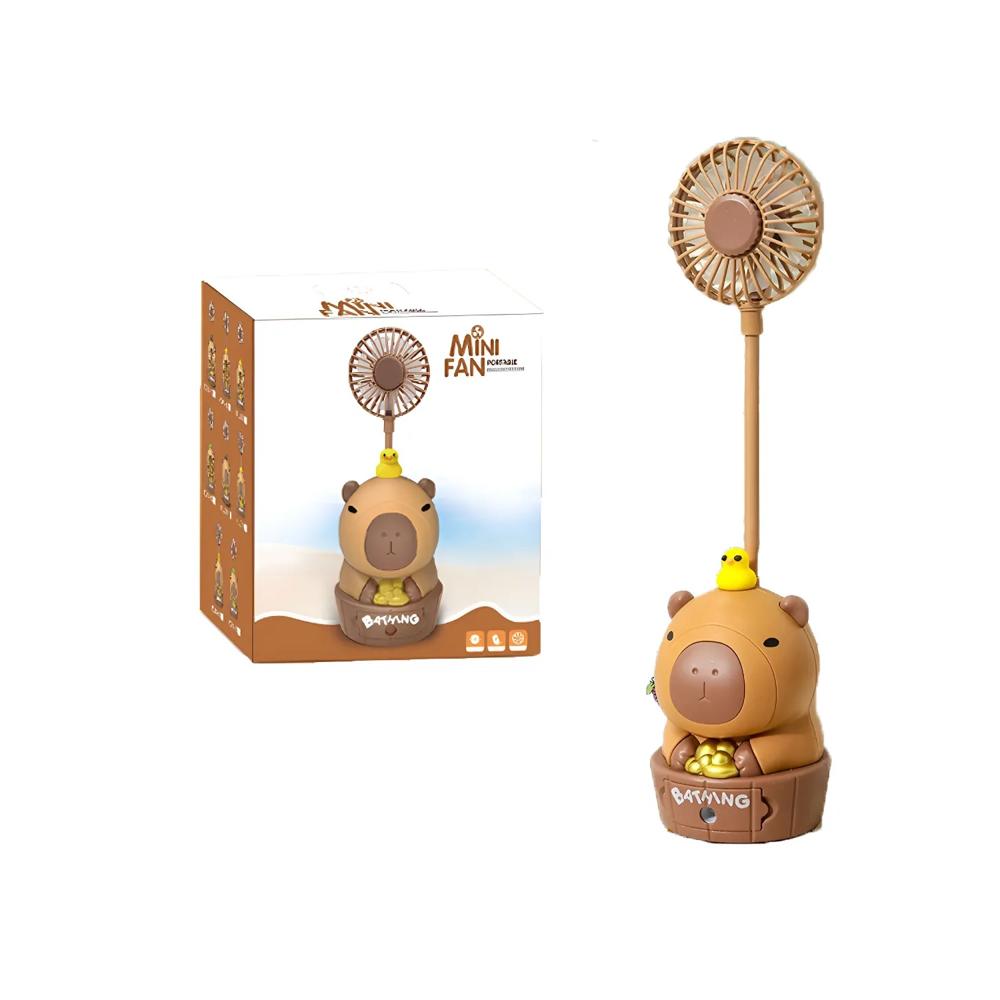 Mini Ventilador Capibara con Tajador incluido