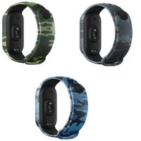 Correa Silicona Mi Band 5 y 6 y 7 camufladas negro y verde