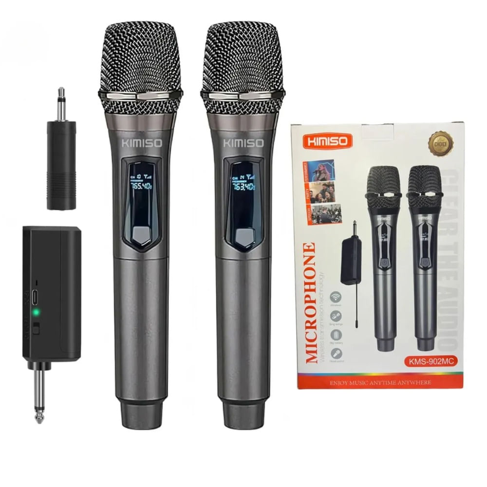 Micrófonos Inalámbricos Dual Recargables Con Receptor 30 M