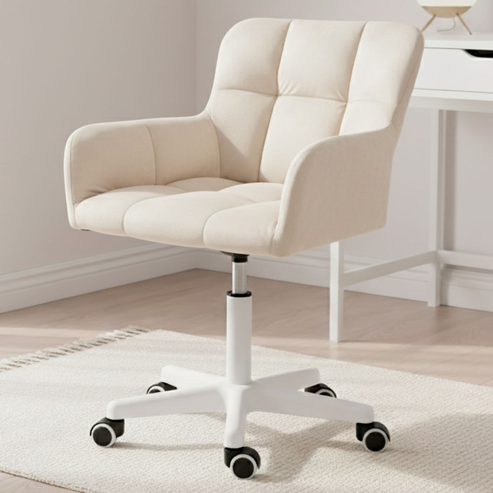 Silla Giratoria de Escritorio Oficina Buckingham Curve Blanca