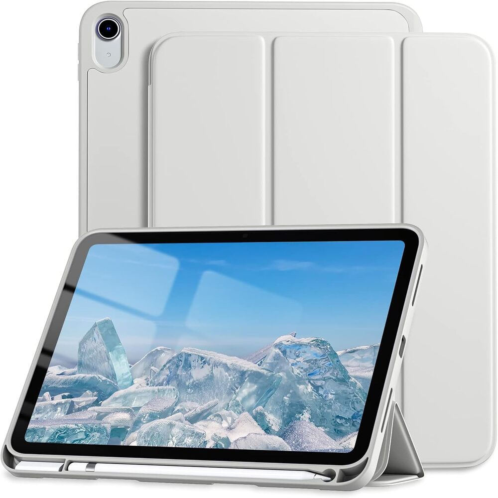 Case Funda Para iPad 10ma Gen 10.9  2022   iPad A16 2025 Porta lápiz - GRIS