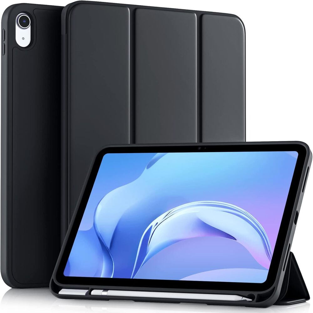 Case Funda Para iPad 10ma Gen 10.9 2022 iPad A16 2025 Porta lápiz - NEGRO