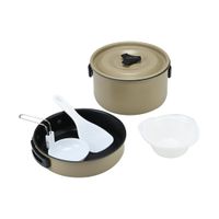 Set Ollas Aluminio Camping 2 Piezas Arena