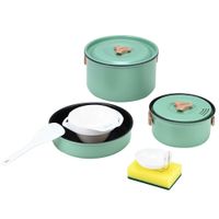 Set Ollas Aluminio Anti-Adherente 3 Piezas Turquesa