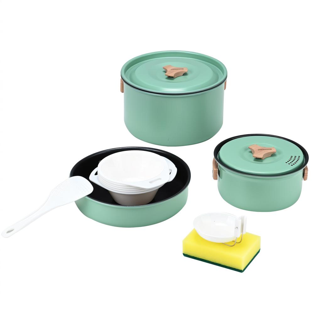 Set Ollas Aluminio Anti-Adherente 3 Piezas Turquesa