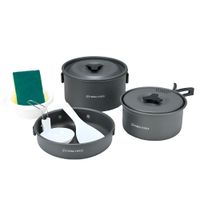 Set Ollas Aluminio Anti-Adherente 3 Piezas Gris
