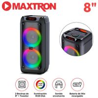Torre de Sonido Maxtron Mx 800 Zenith 02 Bocinas 8 pulgadas Función DSP LED Disk
