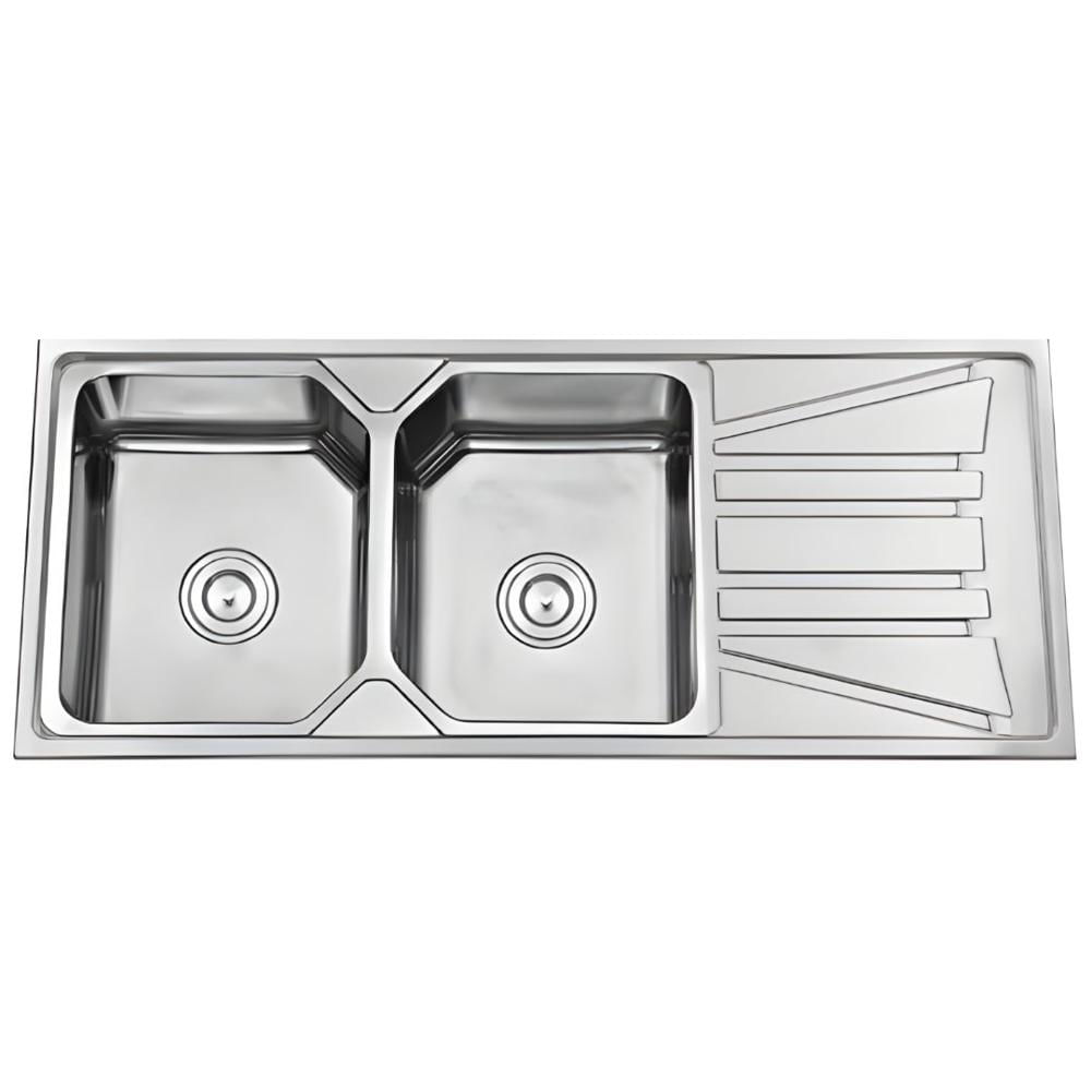 Lavadero 2 Pozas con Escurridor Acero Inoxidable WDA12050J