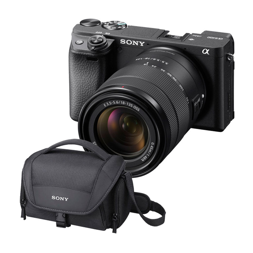 Camara Sony A6400 con 18-135mm Gratis Estuche Sony y Mem 64GB