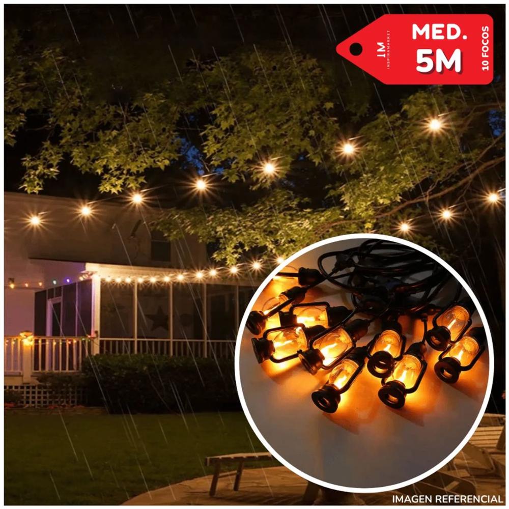 Guirnalda Colgante para Luces Cadena Exterior Interior 5M