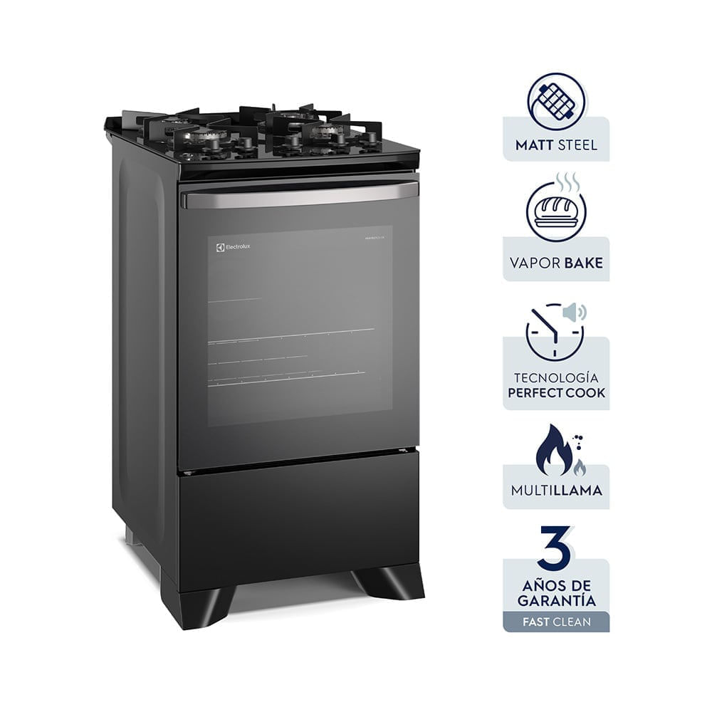 Cocina 4 Hornilla Negro Electrolux – FE4GP
