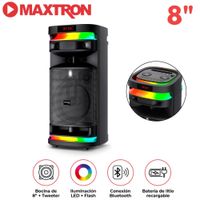 Torre de Sonido Maxtron Mx 821 Stellar 01 Bocina 8 pulgadas 01 Micrófono LED + Flash