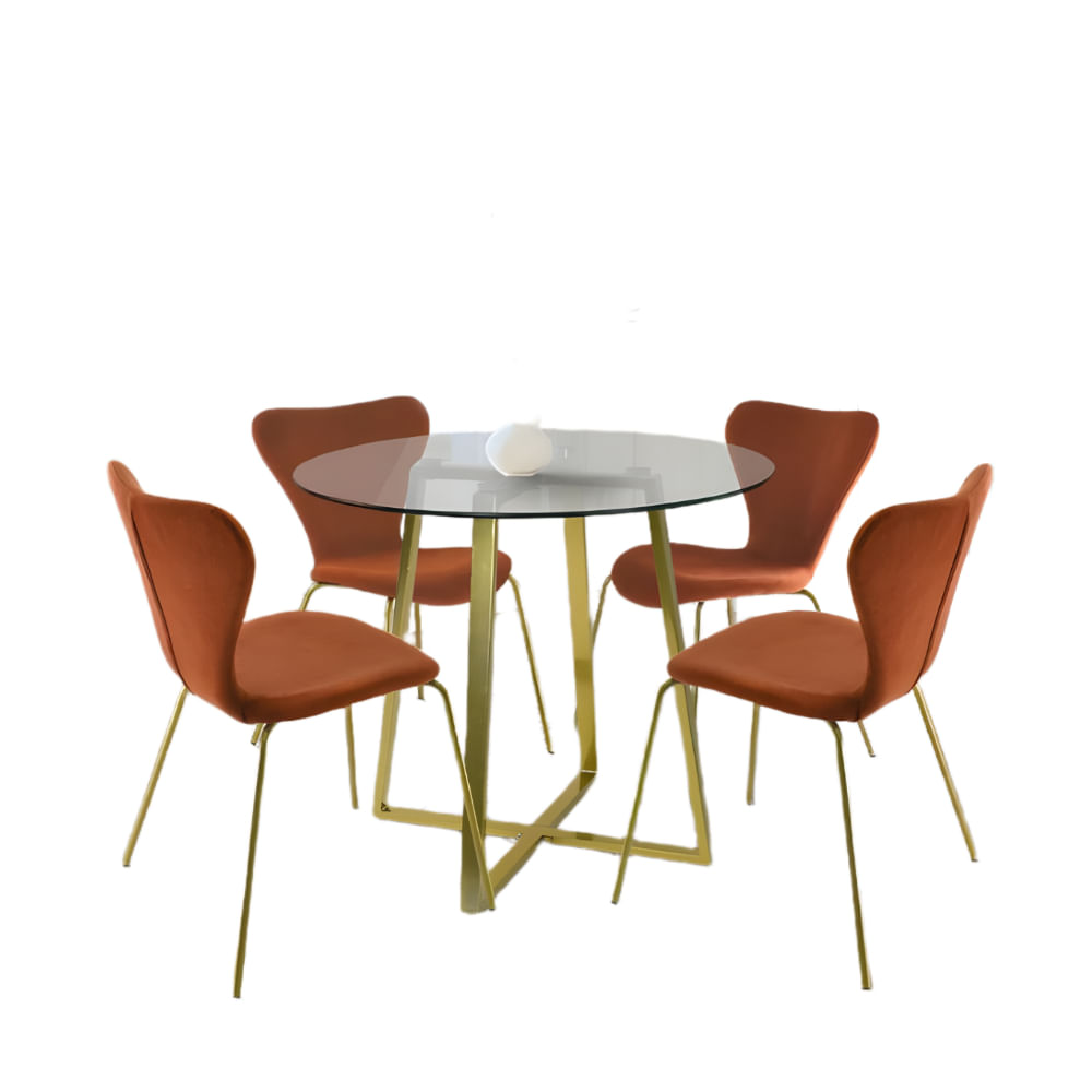 Comedor 4 Sillas Lara Ladrillo HogarySpacios