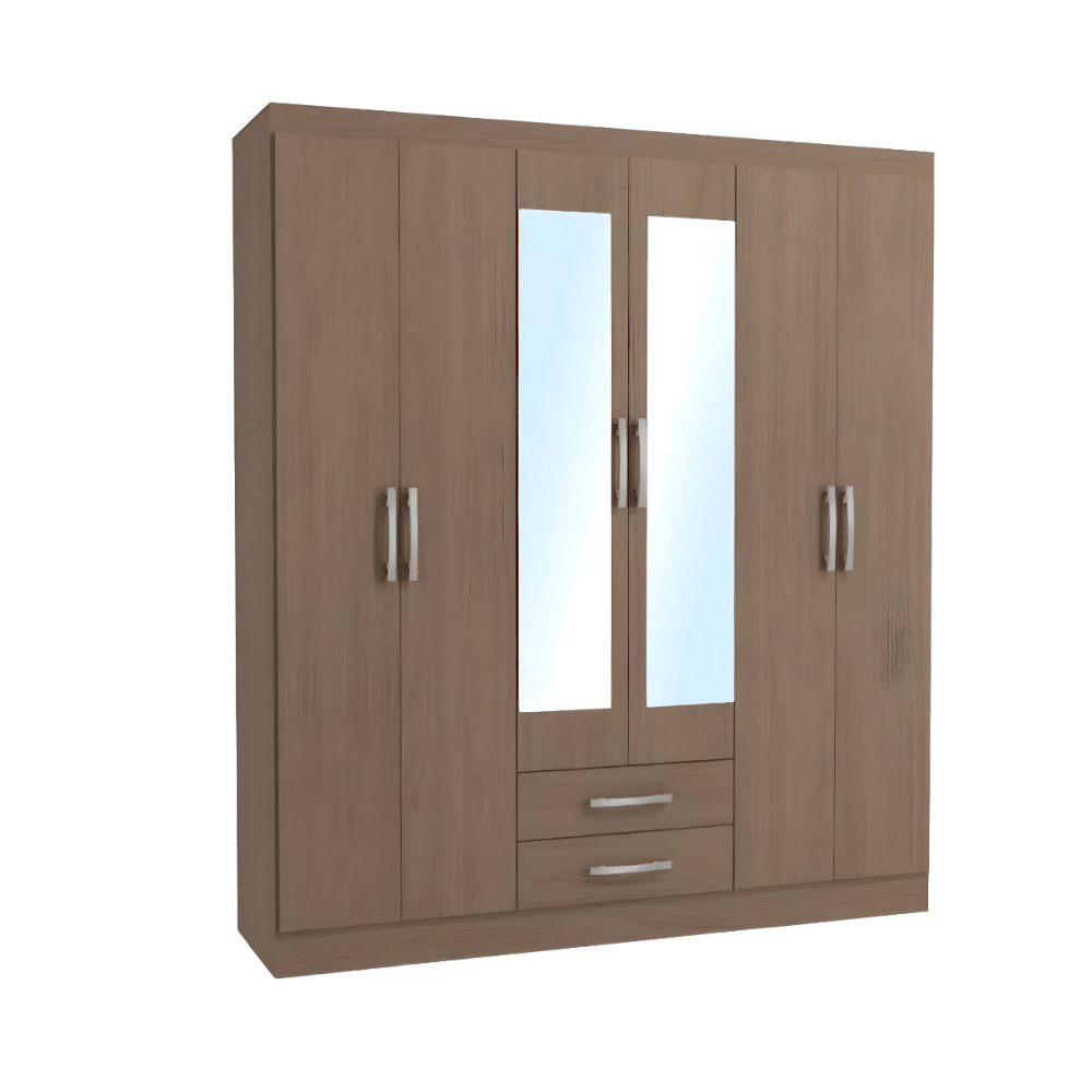 Ropero 6 Puertas Natural HogarySpacios