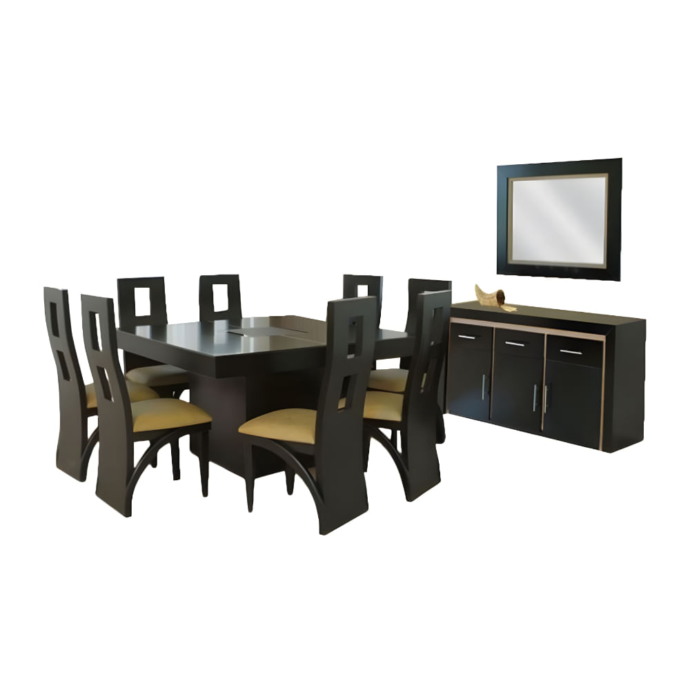 Comedor 8 Sillas Nuberg Aparador Espejo HogarySpacios