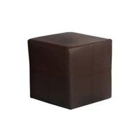 Puff Adriana Ultracuero Marron Oscuro H Y S