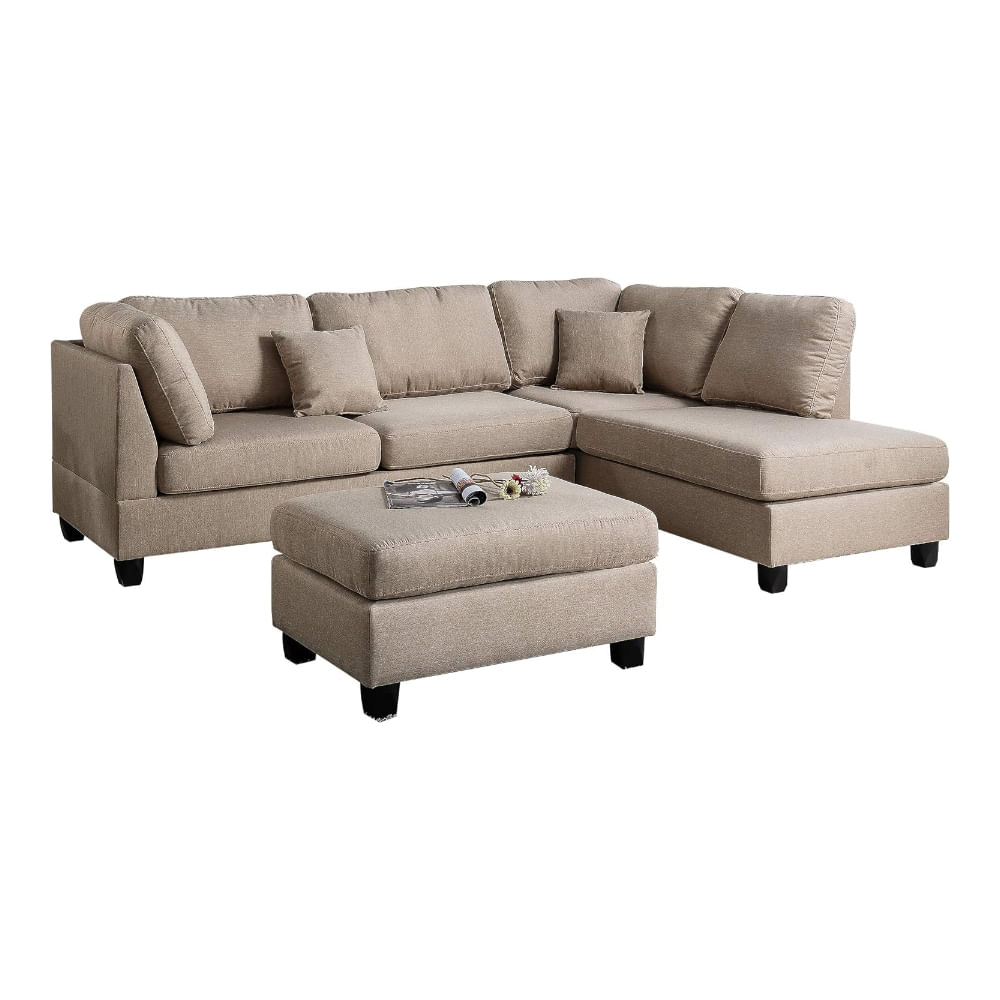 Seccional Derecho Asturias Banqueta Beige HogarySpacios